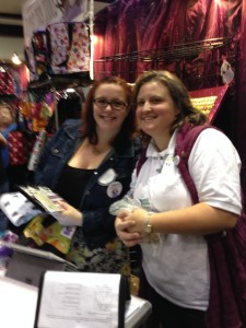 It's a little blurry, because they were working hard in the booth and rarely stopped moving!