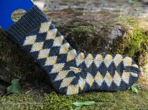 The finished sock, before adding the Accent Color with duplicate stitch