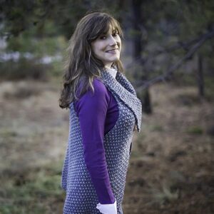 Alternative view of Tri-color Linen Stitch Vest