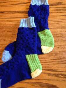 Heel flaps close up