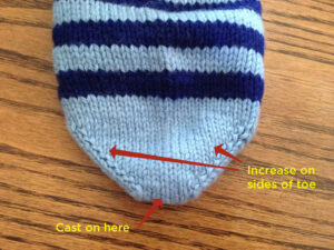 Toe Up Standard Toe 2 annotated