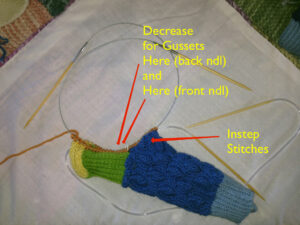 Gusset Stitches Circs
