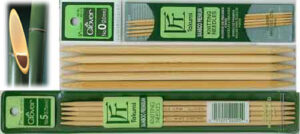 I like Clover brand for dpns and Addi Naturas for circulars.