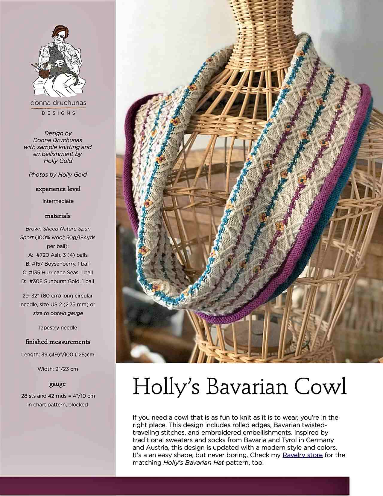 Holly's Bavarian Cowl Knitting Pattern