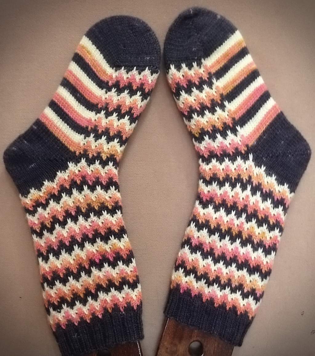 False Flame Socks Knitting Pattern
