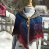 Purple Mort Bleu Butterfly Hap Shawl Pattern