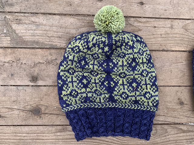 Green Blue Lithuanian Hat