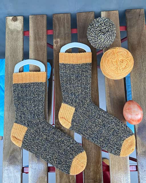 Divided Highway Cuff Down Socks